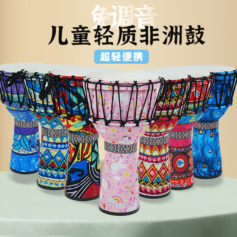 PVC製アフリカン・ドラム、羊皮製8インチハンドドラム、打楽 - Musical Instrument Tambourine のレビューと価格