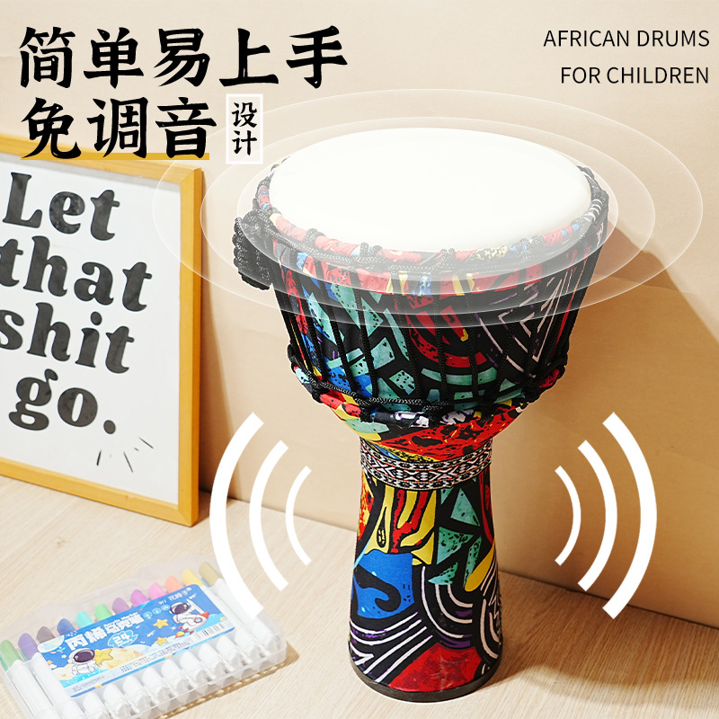 PVC製アフリカン・ドラム、羊皮製8インチハンドドラム、打楽 - Musical Instrument Tambourine のレビューと価格
