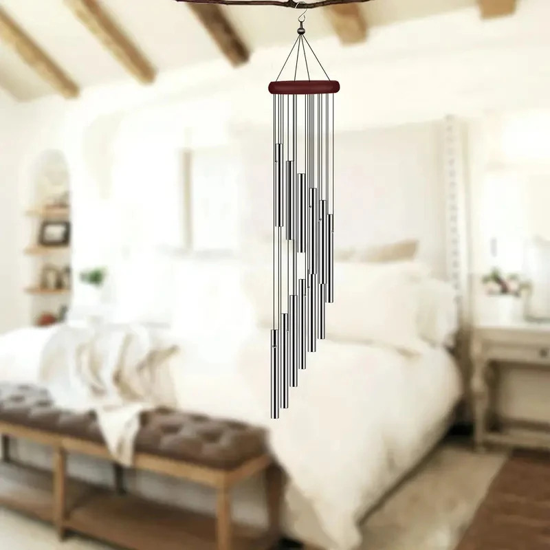 金属アルミニウムチューブ風鈴、フック付き、屋外ガーデン装飾、 - Wind Chime Tubular のレビューと価格
