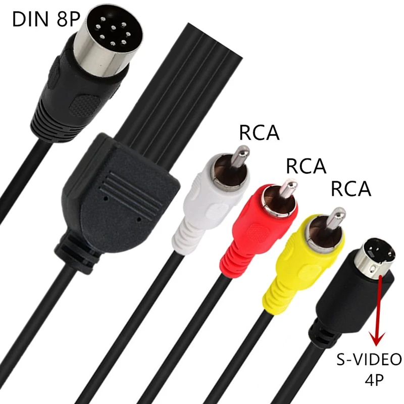 DIN 8 ピン - S ビデオ 4P オス 3-RCA オ - Musical Instrument Video のレビューと価格