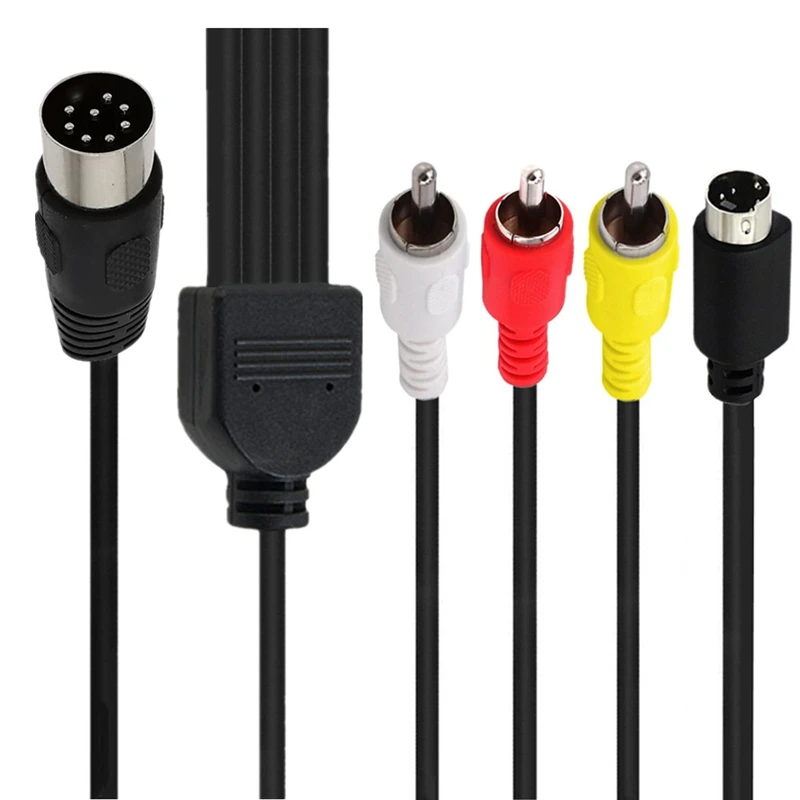 DIN 8 ピン - S ビデオ 4P オス 3-RCA オ - Musical Instrument Video のレビューと価格